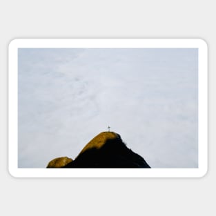 The Cross Swiss Alps Sea of ​​fog / Swiss Artwork Photography Sticker